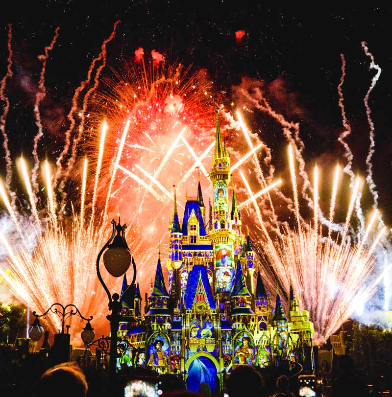 Fireworks at Magic Kingdom at Walt Disney World