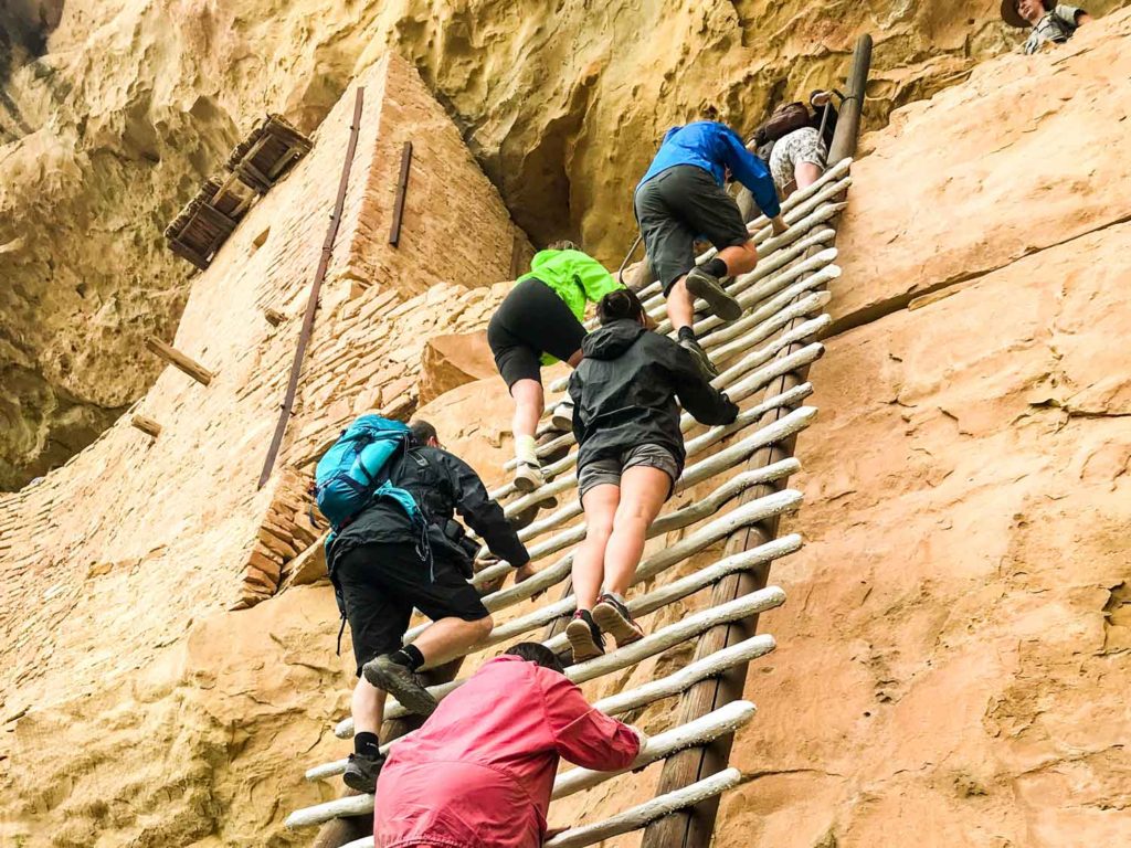 Balcony House ladder at Mesa Verde