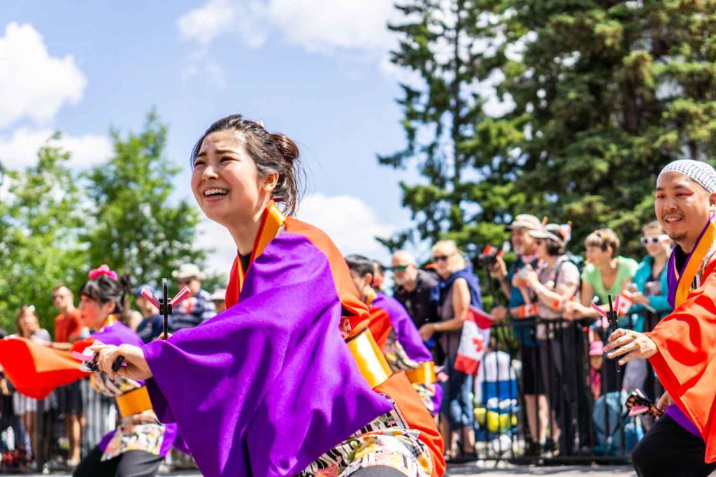 Asian cultures represented at Banff Canada Day parade