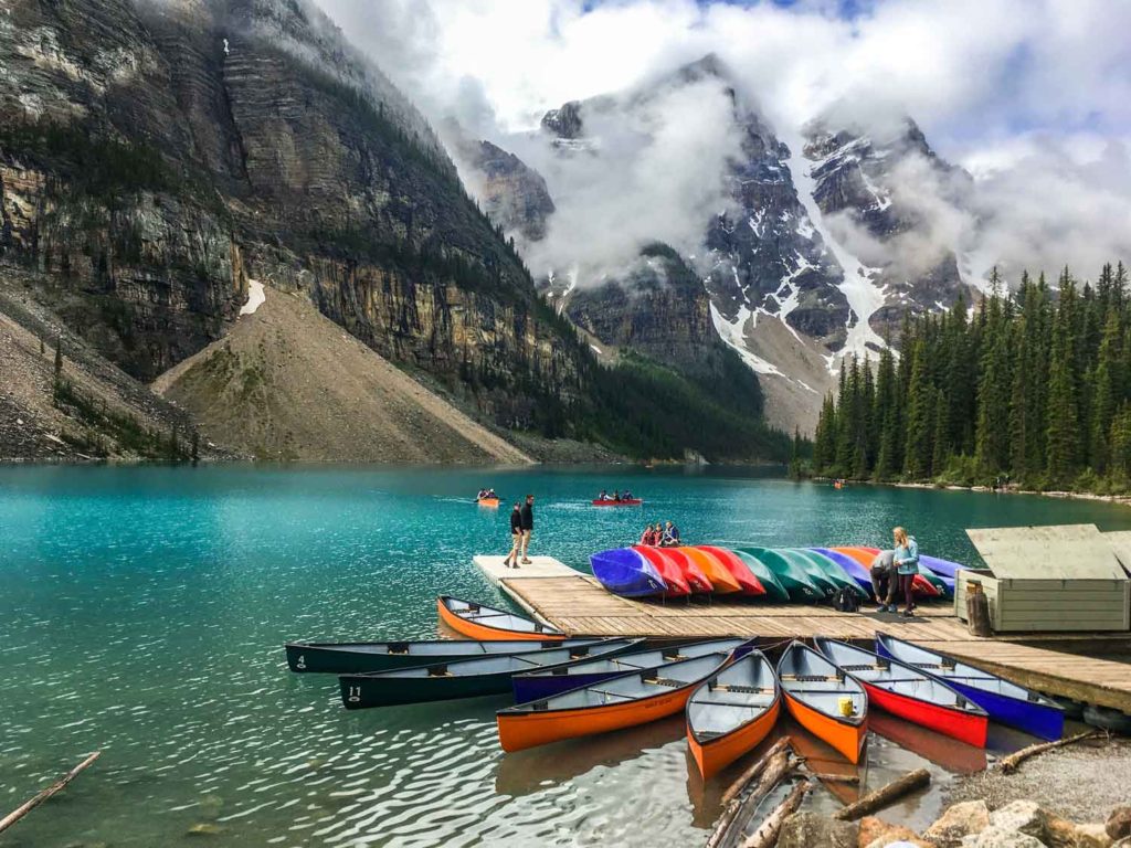 Lake Louise canoes
