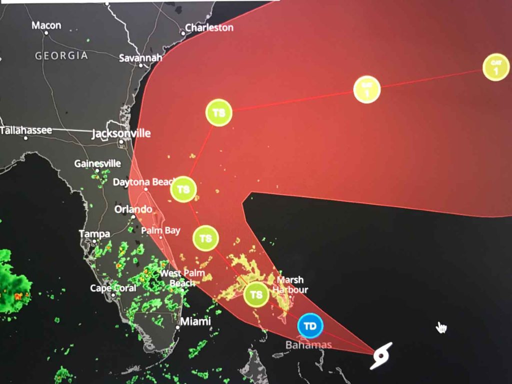 Storm tracking map