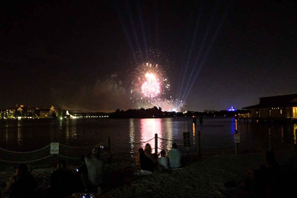 Fireworks from the Polynesian Resort