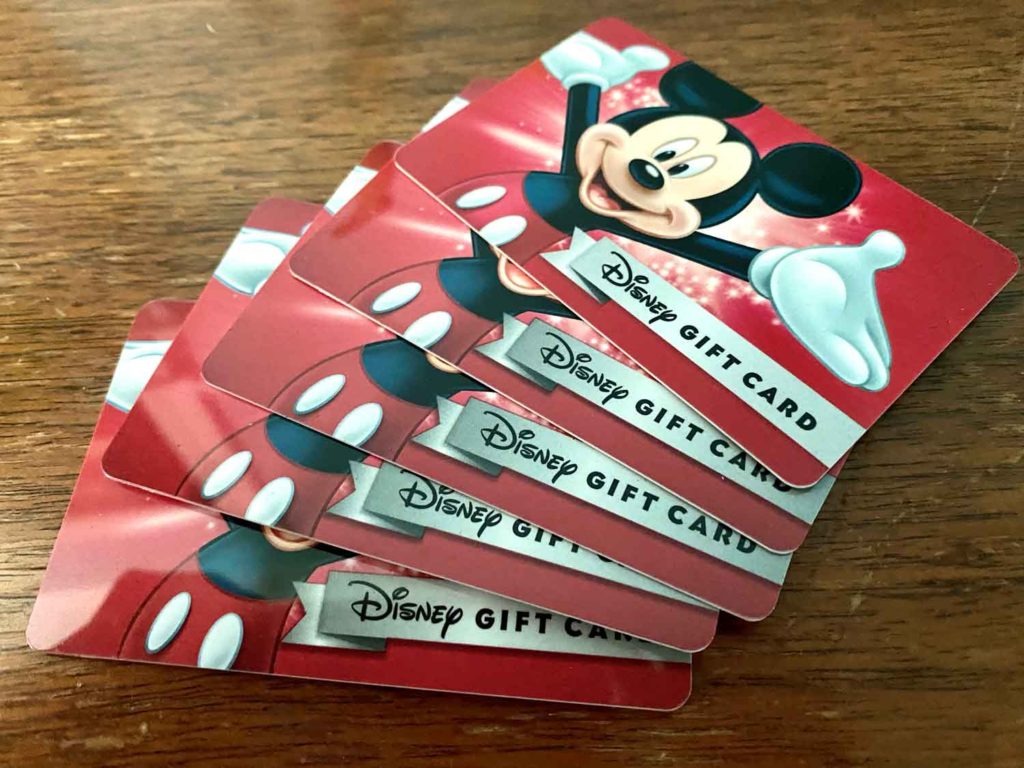 Disney gift cards