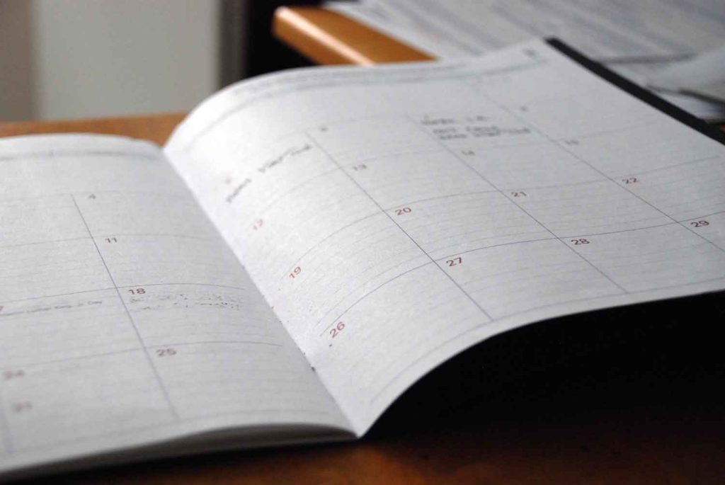 Calendar for travel planning