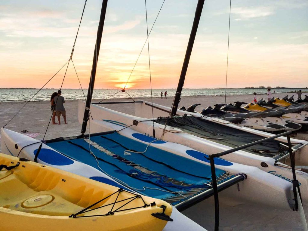 Sailboats on Fort Myers Beach