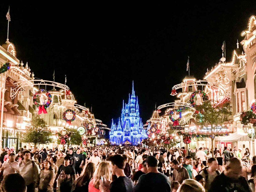 Magic Kingdom Main Street at Christmas