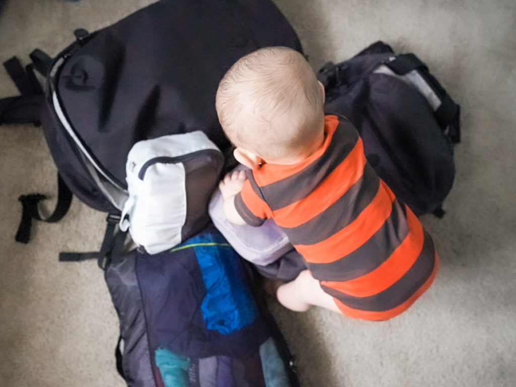 Travel packing with baby