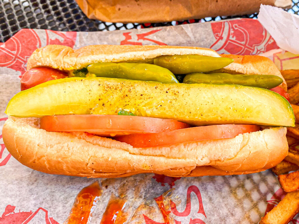 Chicago hot dog from Devil Dawgs